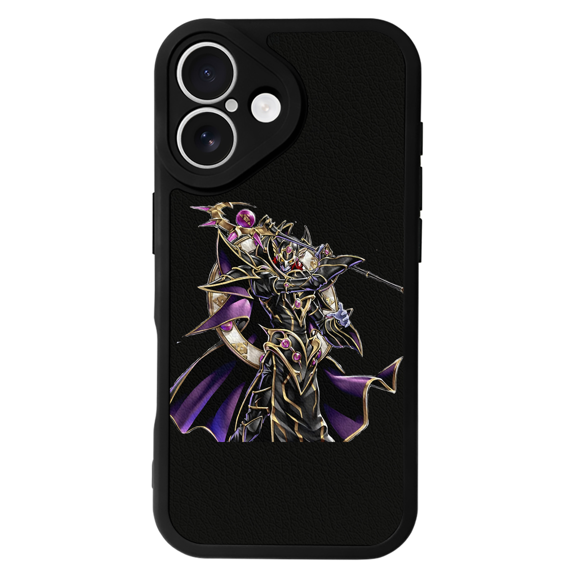 （画像用） 遊☆戯☆王 Yu-Gi-Oh! 【iPhone 16シリーズ対応】シリコンスマホケース（レザー調） 材質：シリコン